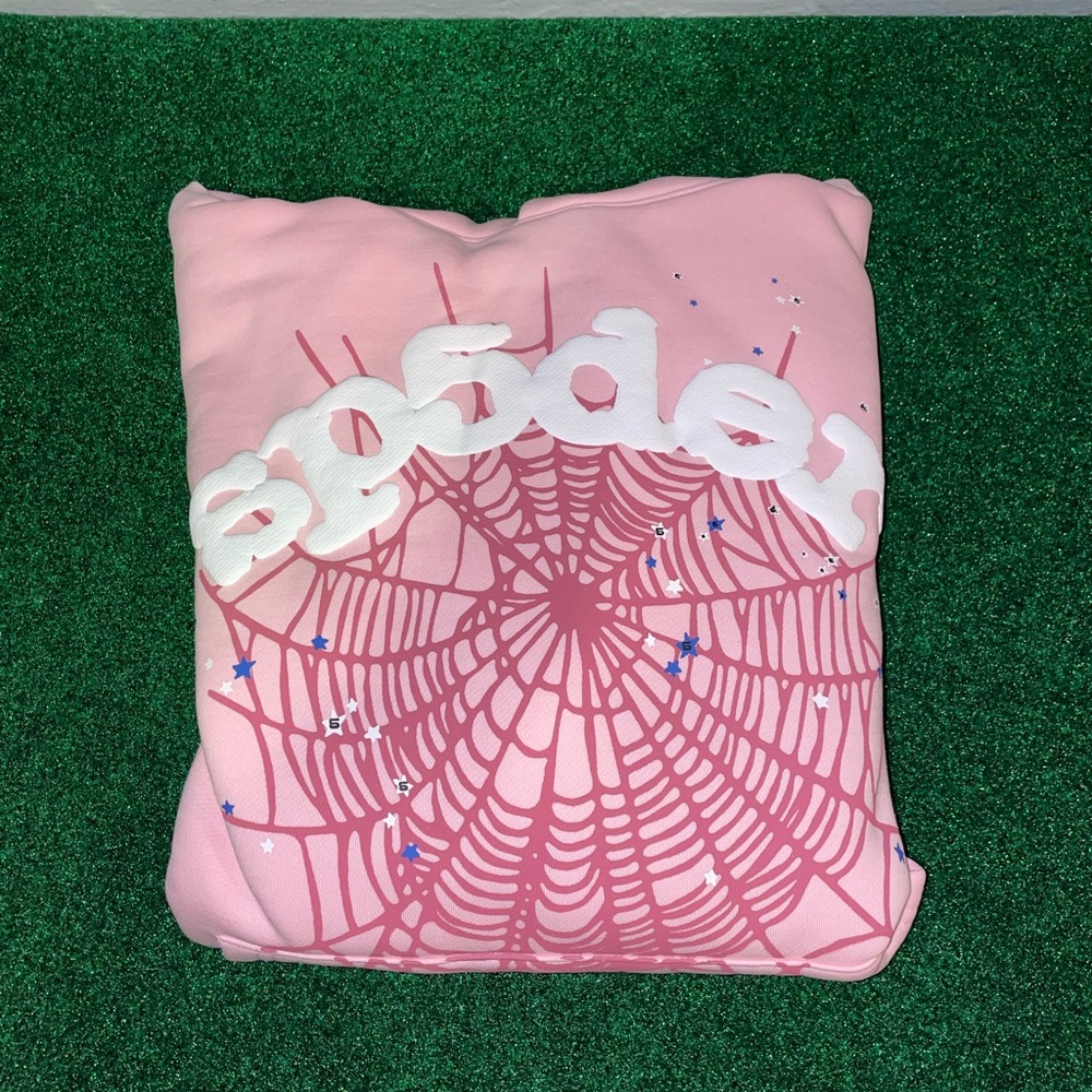 Sp5der hoodie pink